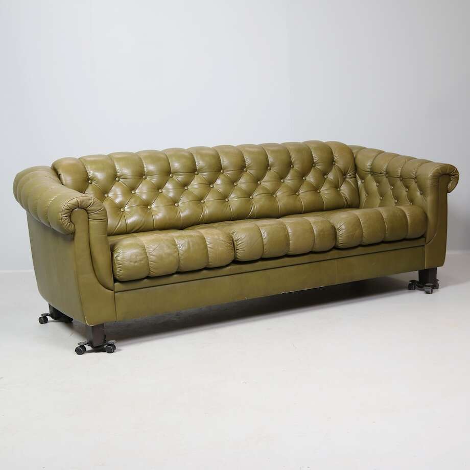 Skinnsoffa Chesterfield